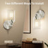 E26 BUTHY Brushed Nickel Wall Light: LED Wall Sconces Indoor, Modern Sconces Wall Lighting with Base and Clear Glass