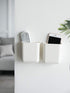 T-H-See Remote Holders Wall Mount, Hole Free Self-Adhesive Storage Box & Pen Holder, 2 Pack
