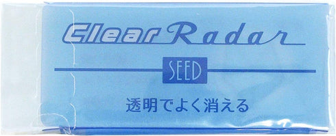 SEED Transparent Clear Plastic Eraser, Small, 4 ea./Pack