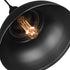 YeLEEiNO Indoor Pendant Lamp, Retro Black Finish E26 1-Light Ceiling Fixture with Plug in Cord and Switch