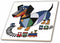 3dRose Funny Cute Colorful Dachshund Puppy Dog Playing with Model Train Set