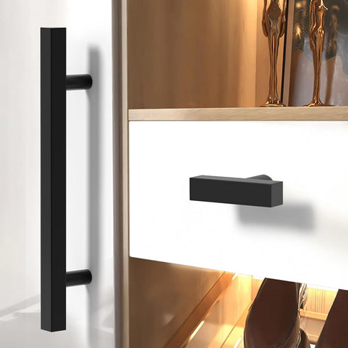 Ywmsfl Drawer Pulls Aluminum Alloy Dressers Knob Cupboard Handle Square Furniture Handle Simple Bedside Cabinet Pull