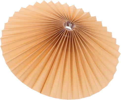 Retro Pleated Table Lamp Shade - Khaki Fabric Lampshade for Bedside, Floor