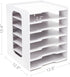 SONGWAY Scrapbook Paper Organizer 12x12, 7 Tier File Organizer for Desk, Stackable Paper Storage, Desktop Paper Storage