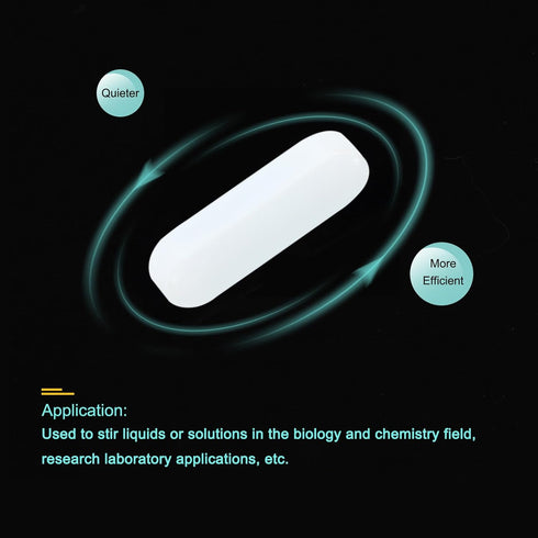 MECCANIXITY Magnetic Stirrer Mixer Stir Bar Rod, 20mm PTFE Coating Magnet for Laboratory, 32 Pcs