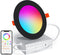 SikSog Black Smart Recessed Lighting 4 Inch RGBCW Color Changing 12W LED
