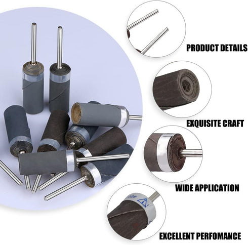 Utoolmart Sanding Drum Kit, Abrasives Cartridge Rolls, Sandpaper Bands Sleeves, Woodworking Craft Polishing Kit, 1000