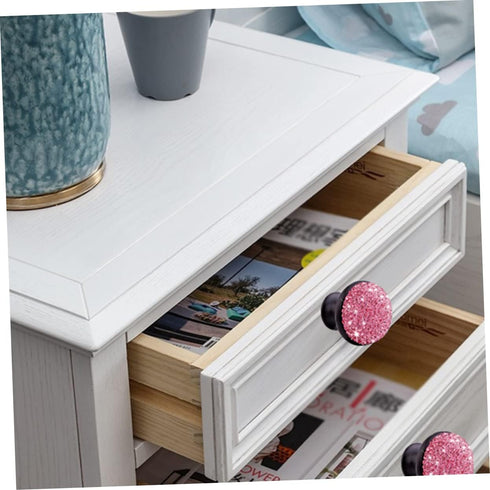 3pcs DOITOOL Vanity Stool Kitchen Cabinet Knobs Shining Alloy Door Knobs Dressing Table Hardware Mushroom