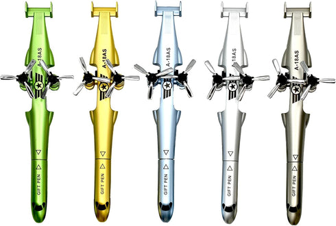 Lopenle 10PCS Novelty Helicopter Gel Pen, Cool Airplane Shape Pen with 24 Refills for School Office Party