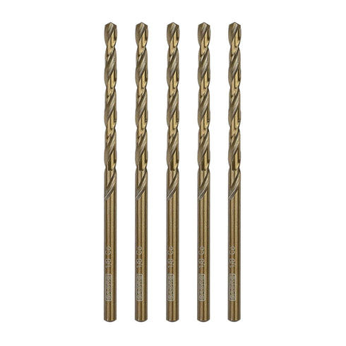 5pcs Cobalt Drill Bits 1/8 Inch – M35 Metal Drill Bit Set, Split Point Tip for Steel, Hard Metal, Cast Iron (1/8" x