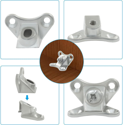 BokWin 12 Pack Butterfly Corner Brace Detachable Corner Brace L Bracket - Metal Right Angle Brackets for Wood Furniture