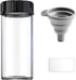 Wide Mouth Glass Sample Vials, Boro 3.3 with Black Cap for Laboratory, Reagents, Teas, Spices, 30mm 30ml 8pcs