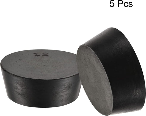 MECCANIXITY Rubber Tapered Plug - 54mm to 64mm Solid Test Tubes Bungs Stopper Black for Lab Home, 5 Pieces