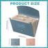 Harloon 2 Pack 24 Pockets Expanding File Folder with Cover Labels for A4 Paper Document Storage Organizer