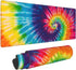 Extended Large Cool Tie Dye Art Mouse Pad, 31.5 x 11.8 Inch, Oversized Desk Mat with Stitched Edges for Home Office