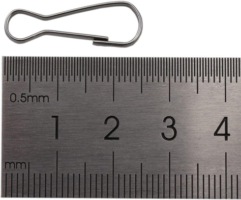 LYECUN 100 Pcs 304 Stainless Steel Spring Snap Hooks, Small Spring Clips for ID Card, Key Chain, 1 Inch (25mm)