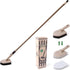 180 1 2 49" Eyliden Shower Scrubber & Tub Scrub Brush with Long Handle - Swivel Head Bathroom Scrubber for Tile