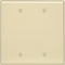 Leviton 80525-I 2-Gang No Device Blank Wallplate, Midway Size, Ivory by Leviton