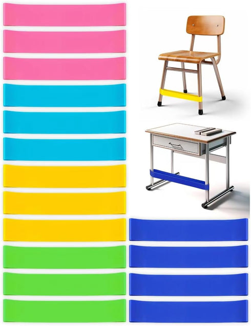 WNSIRVY 16 Pack Chair Bands for Kids with Fidgety Feet, ADHD Tools for