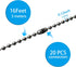 YeeBeny 192 Inch Fan Pull Chain Extension, 25 PCS Connectors, Stainless Steel Bead Chain (Dark Gray)