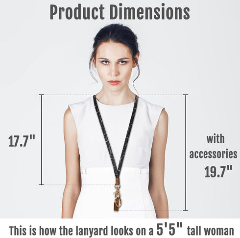 MNGARISTA Neck Lanyard for Keys, Floral Key Lanyard for Women, Durable ID Lanyards with Keyring and Clasp for School ID