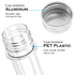 30 Pack 45 ML Plastic Test Tubes with Caps, Clear Bath Salt Tubes for Candy Storage, Science Experiment