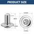 MewuDecor M4-0.7 x 8mm Flanged Button Head Socket Cap Screws, Stainless Steel 18-8, 50 PCS