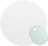 Dapesuom Round Mouse Pad, 8.7 x 8.7 Inch, Cute Small Mouse Mat, Washable Non-Slip Rubber Base, White