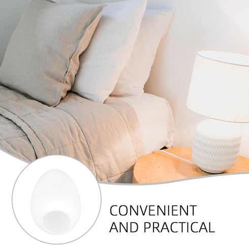 5.90X3.14 Inch Frosted Glass Lampshade Water Drop Shape Indoor Light Cover Lamp Shade Replacement for Table Pendant