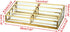 Hipiwe 8 Countertop Glass Business Card Holder Stand Slot Name Cards Display Storage Holder Gold Metal Business Cards