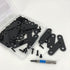 QSJ 24 Pcs Black Straight Bracket Mending Plate, 56mm / 2.2" with Screws and Screwdriver