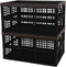 Lesbin 2-Pack 42 L Plastic Staking Folding Storage Basket Crates, Extra Large Plastic