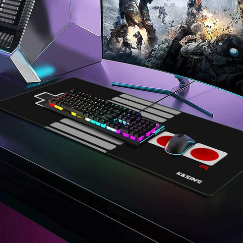 Gaming Mouse Pad, Extended Keyboard Mouse Mat, Large PC Laptop Game Pad with Anti-slip Rubber Base