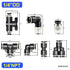 TAILONZ PNEUMATIC 1/4 Inch OD Pneumatic Joint Combination Set,2 PC-1/4-N2+2 PL-1/4-N2+2 PU-1/4+2 PE-1/4+2 PV-1/4+2 PY-1/4 +1 1/4”Union Ball Valve(Pack of 13)