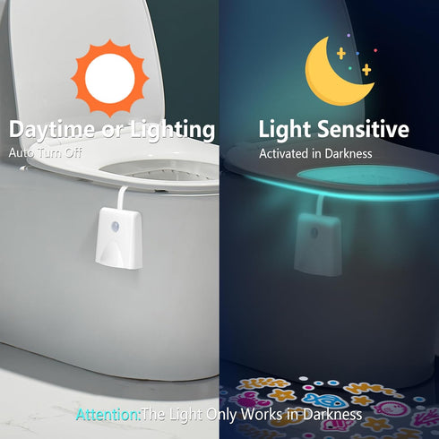 4 Pack 16 4in1) LAVAED Toilet Nights Lights Color Changing,Motion Sensor Activated Detection LED Projection Nightlight