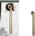 iModen 4 Pcs Bedside Cabinet Drawer Single Hole Pure Copper Handle Vintage Desk Handles Wardrobe Door Brass Pulls