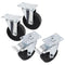4 Inch Caster Wheels Set of 4, Industrial Top Plate Swivel Casters