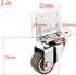 MuchoWow Set 4, yuzhiyu Swivel Plate TPE Caster with Brake of Low Profile L-Bracket Caster, Silent Caster Wheels