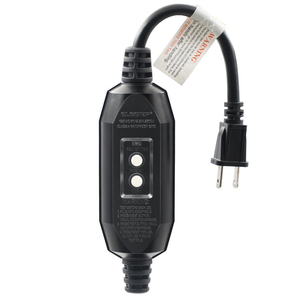 ELEGRP G1215CM2 G20CMR Auto-Monitoring GFCI Replacement Plug, Manual Reset 15 Amp for Power Tools