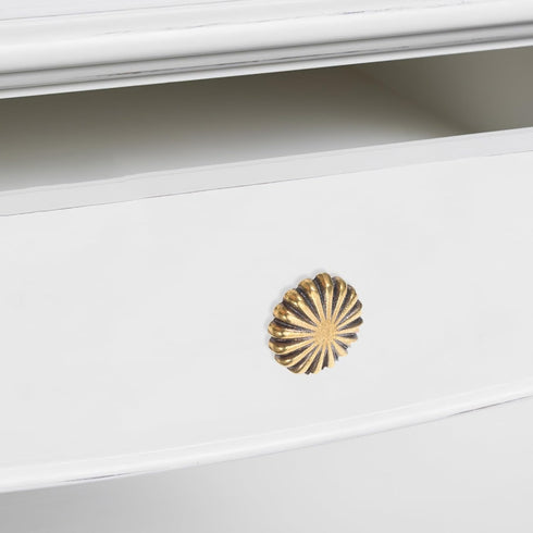 INOOMP Vintage Brass Flower Cabinet Door Knobs, Retro Daisy-Shaped Drawer Pull Handles for Dresser, Cupboard, Shoe