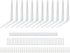 Hordion 12 Pack 8 Inch, (8" 6") White Shelf Brackets Heavy Duty L Bracket Right Angle Bracket Wall Mount Corner Brace