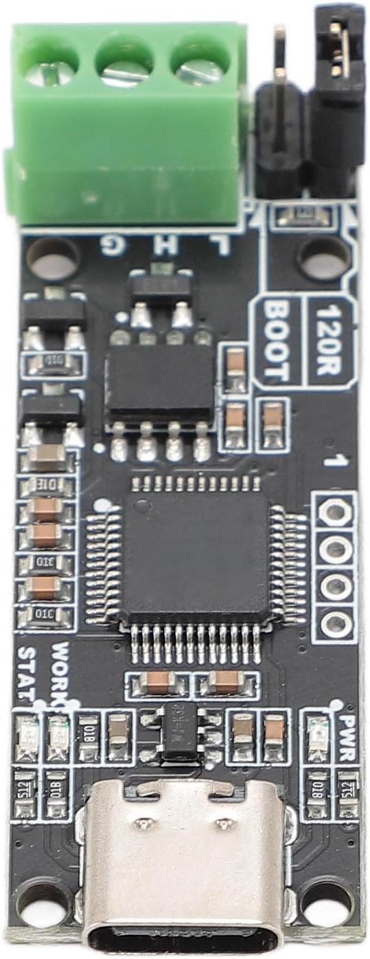 Jiawu CAN Analyzer, CAN FD Compatible Type C USB to Adapter, Bus Analyzer with Virtual Serial Ports and Online Firmware