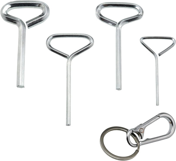 1Set Allen Wrench Set, Door Key with Full Loop for Push Bar Panic Exit Devices (T-shaped)