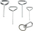 1Set Allen Wrench Set, Door Key with Full Loop for Push Bar Panic Exit Devices (T-shaped)