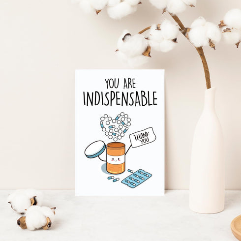 COLINHELIN Nurse Day Cards, Cute Thank You Card for Doctor Nurse Pharmacy, Lovely Doctor DR Day Card, Funny