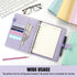 Sooez A5 Notebook Photocard Binder, 6 Budget Binder Ring Planner with Stylish Design, Dark Green