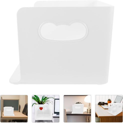 OSALADI Plastic Bookends Desk Book Support Rack Multi-Grid Book Holder Office and Student Desktop Organizer