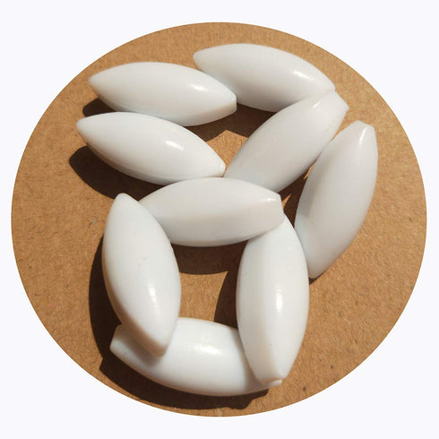 PTFE Magnetic Stirrer Stir Bar (10x25mm, Olive Shape, 10pcs) - Magnetic Mixer Stir Bars