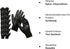Ultra-Thin PU Safety WORK GLOVES 12 Pairs, WG002 Black/Black, Large