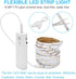 2 Pack 2M Closet Rechargeable LED Strip Lights with Motion Sensor - LUXJET Cool White LED Light Motion Activated, Under